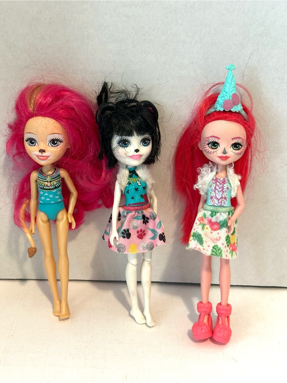 Enchantimals  2016 Mattel Fanci Flamingo Birthday Doll and Friends Set of 3